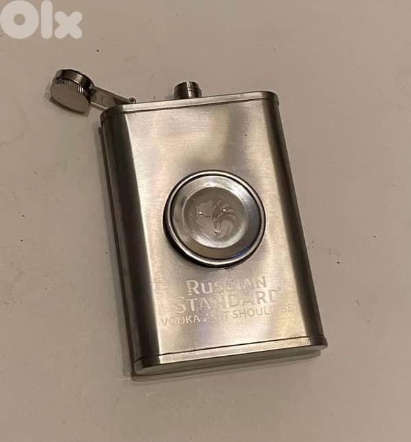 stainless steel flask & shot 2