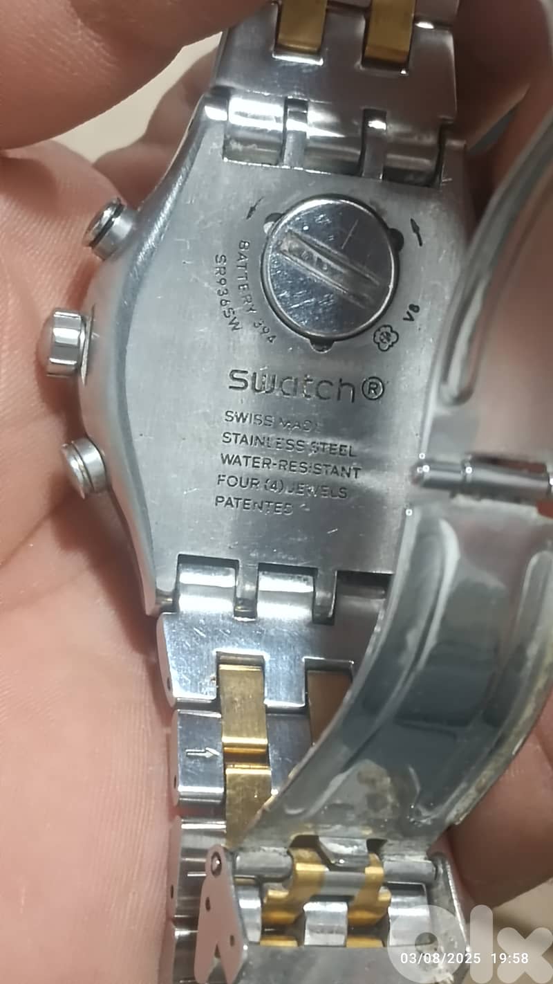 swatch ساعه سواتش قياس 43 نضيفه كتير شغاله طبيعي 3