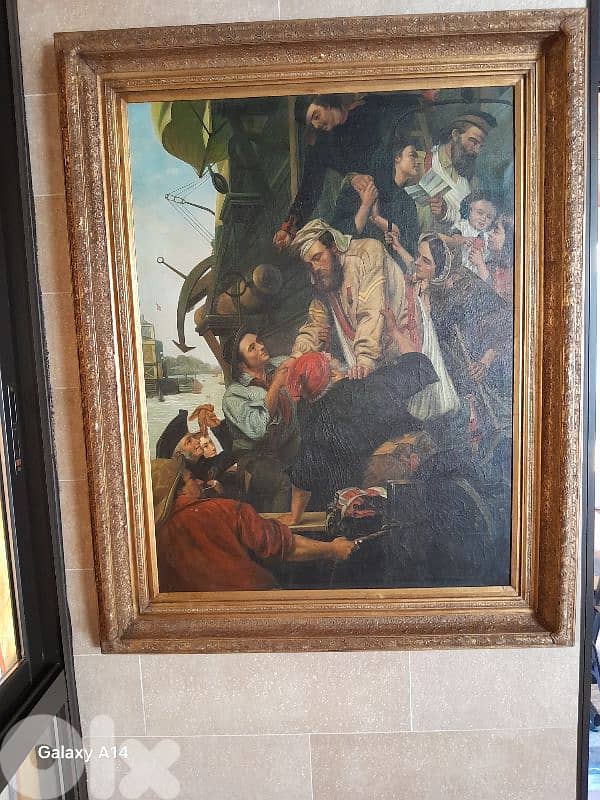 لوحة زيتية رسم ريشة انكليزية 0