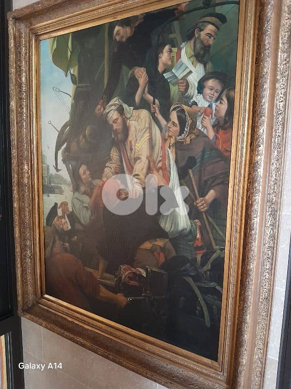 لوحة زيتية رسم ريشة انكليزية 1