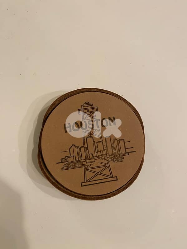 Houston leather coasters 2