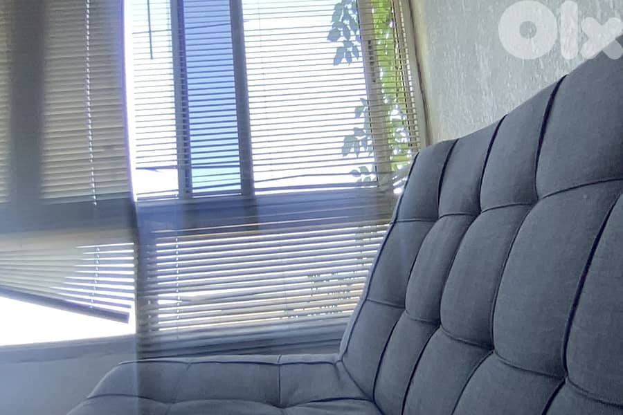2 Grey Sofa Beds, Retractable Mechanism, Grey Fabric, for sale 5