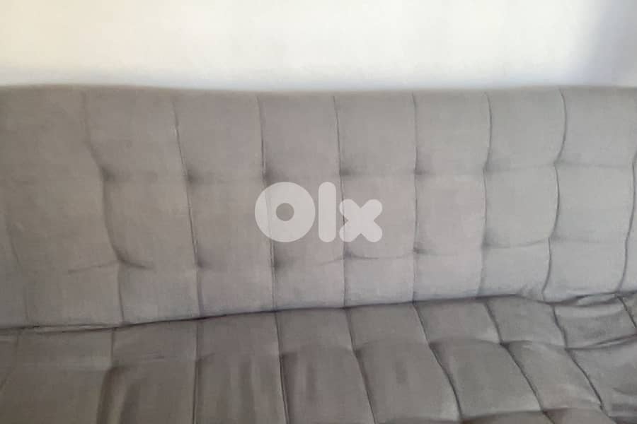 2 Grey Sofa Beds, Retractable Mechanism, Grey Fabric, for sale 7