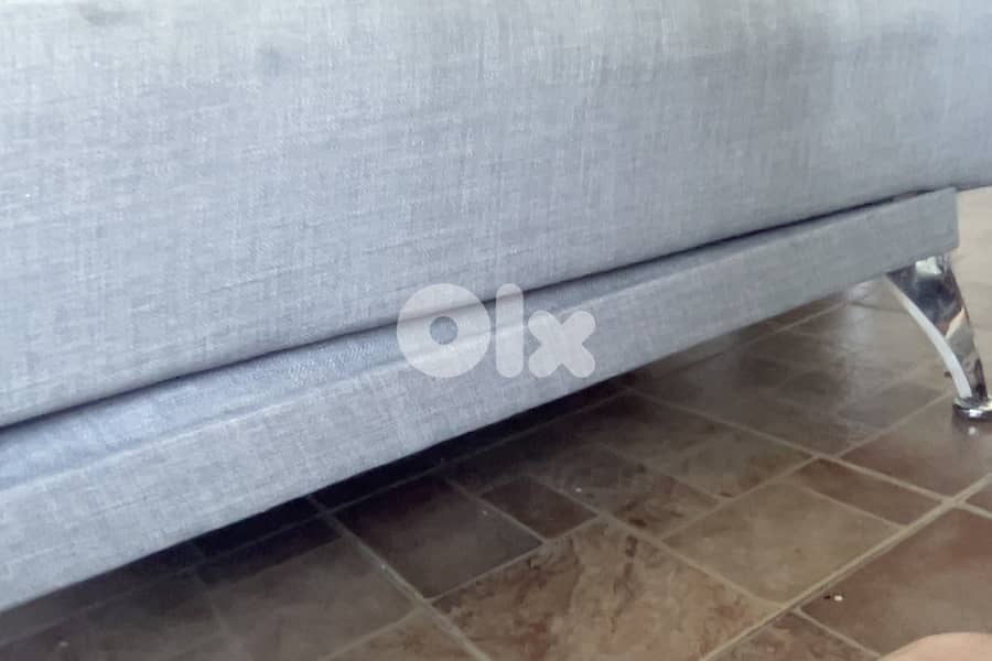 2 Grey Sofa Beds. Retractable Mechanisim. Grey Fabric. 11