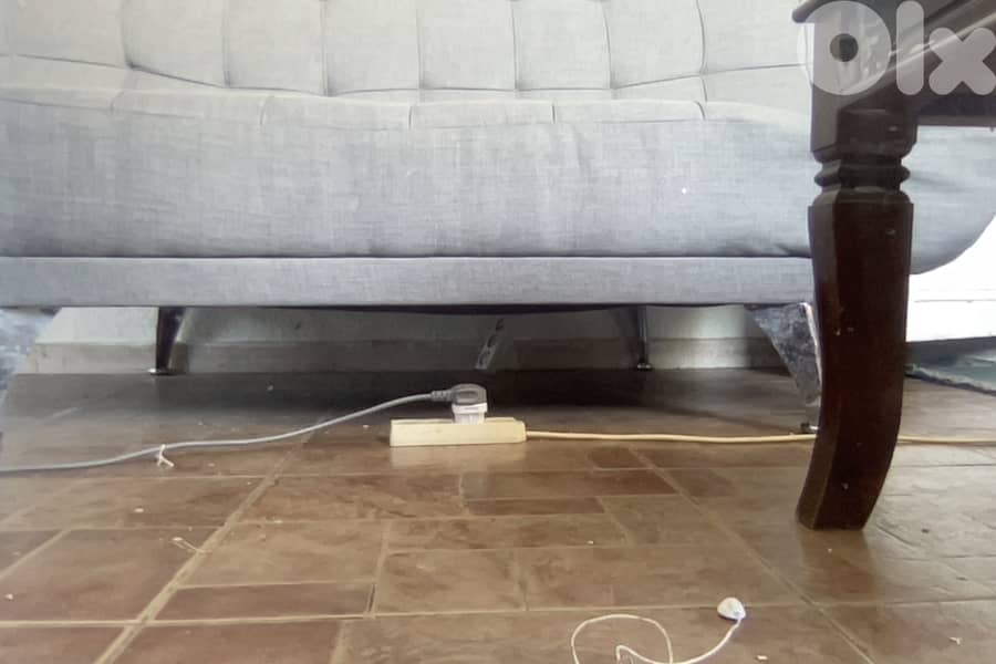 2 Grey Sofa Beds. Retractable Mechanisim. Grey Fabric. 14