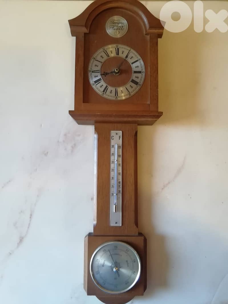 Tempus fugat clock + thermo + baro made in germany 55cm 0