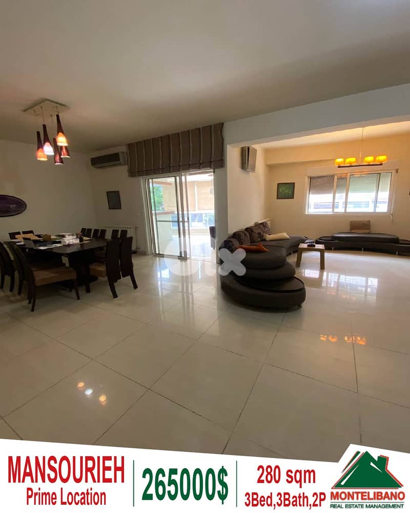 Prime Location 280 sqm Apartment For Sale in Mansourieh !!! 0
