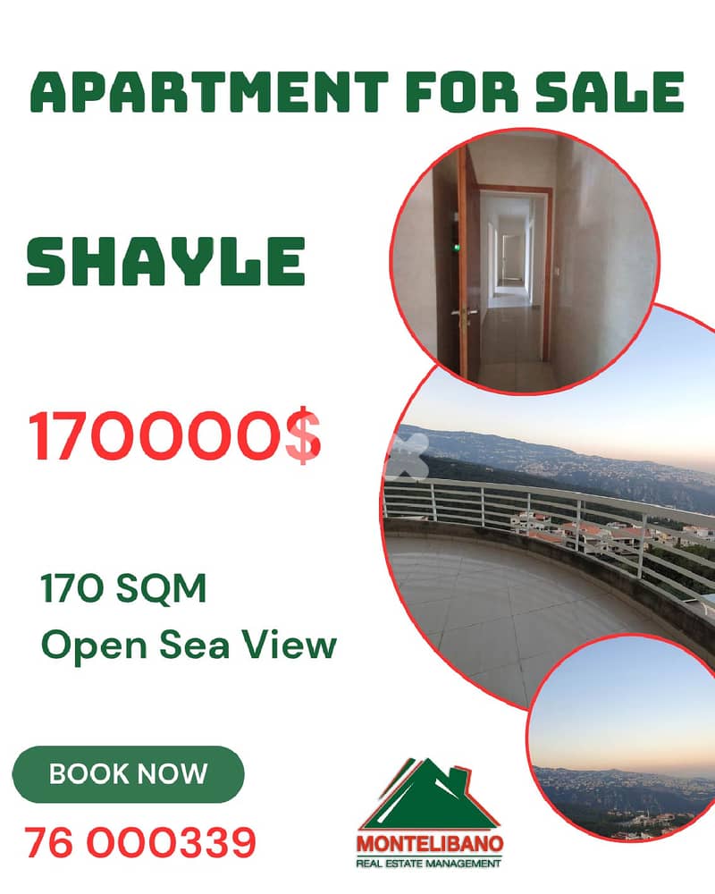 Brand New 170 sqm Apartment For Sale in Shayle with Open Sea View !!! 0
