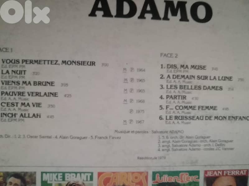 Adamo – Adamo vinyl album 1