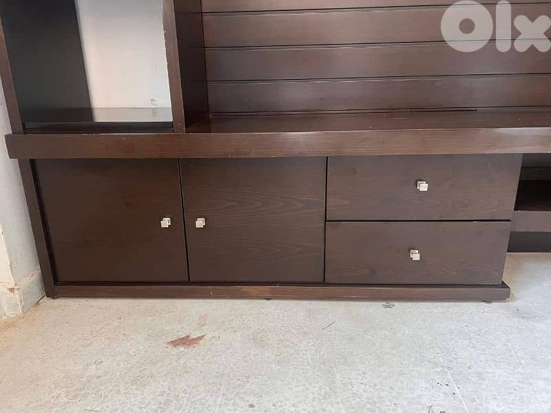 طاولة Tv شغل توصاية ملبسة قشرة زان 220 سم 2