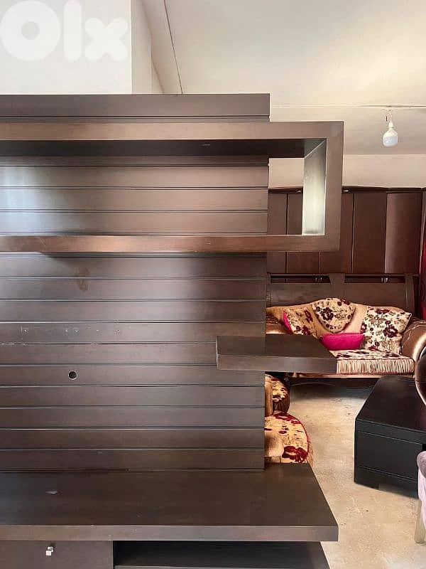 طاولة Tv شغل توصاية ملبسة قشرة زان 220 سم 3