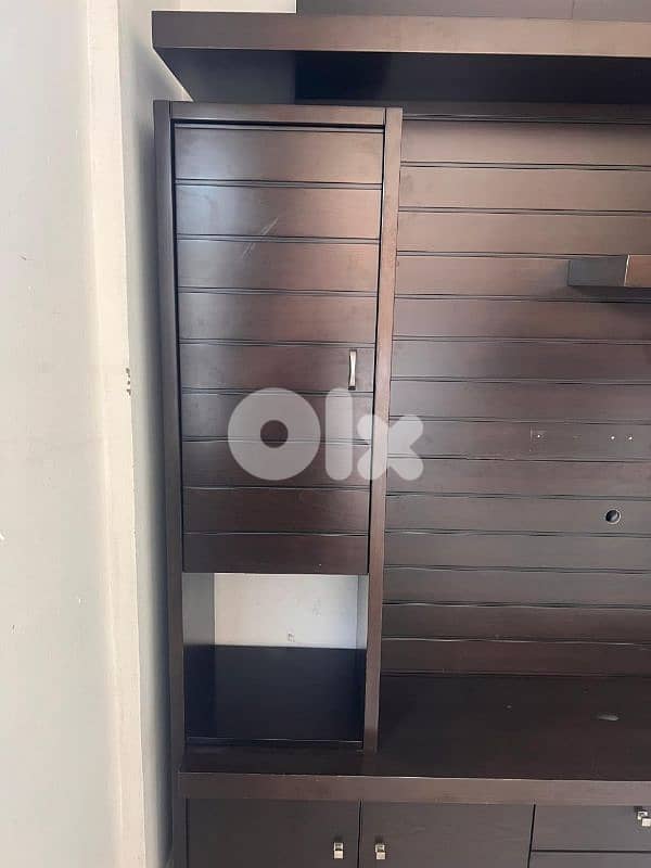 طاولة Tv شغل توصاية ملبسة قشرة زان 220 سم 5