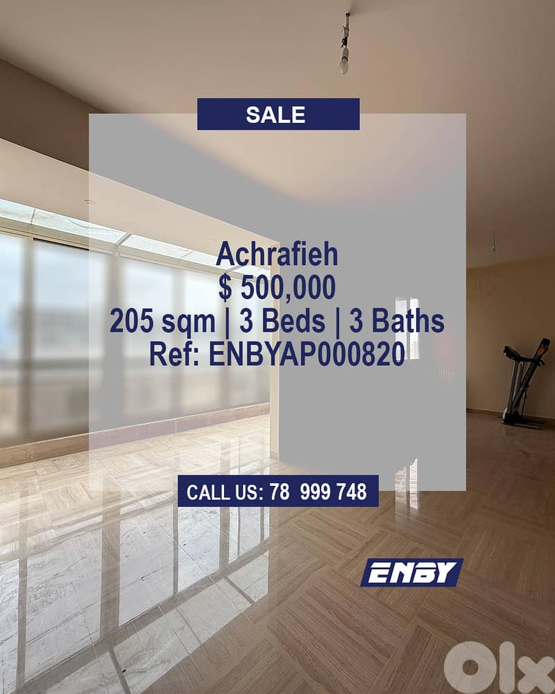 Apartment Sale in Achrafieh | Double Glazing Balcony | New Building 0