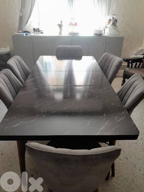 طاولة سفرة وستة كراسي تركي 6