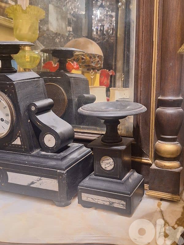 french marble clock set 1