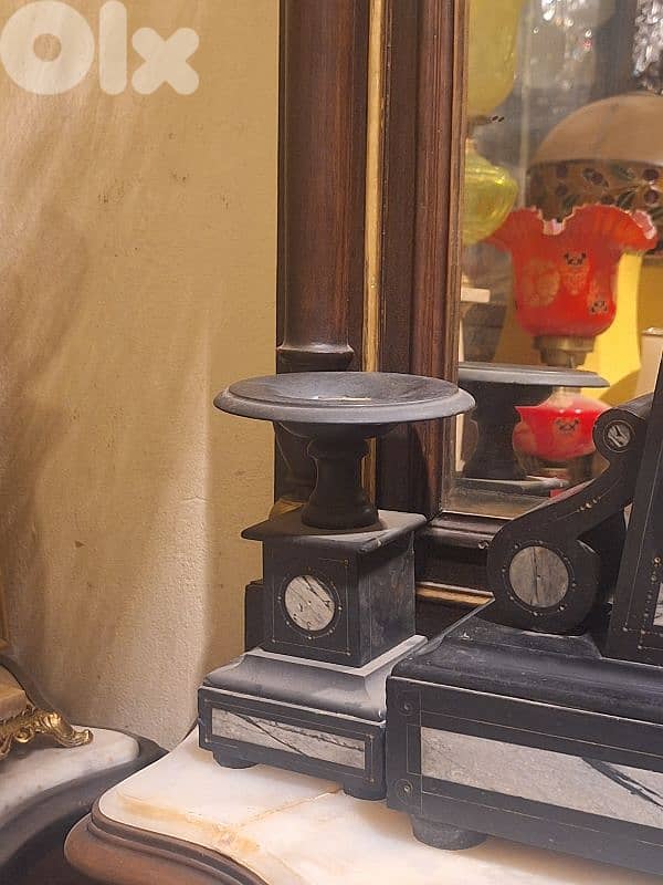 french marble clock set 2