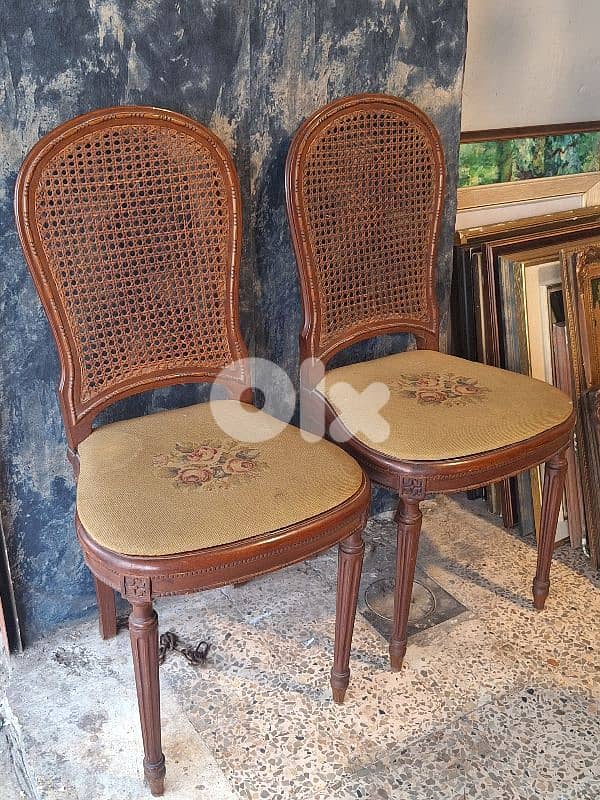 pair of aubisson chairs 0