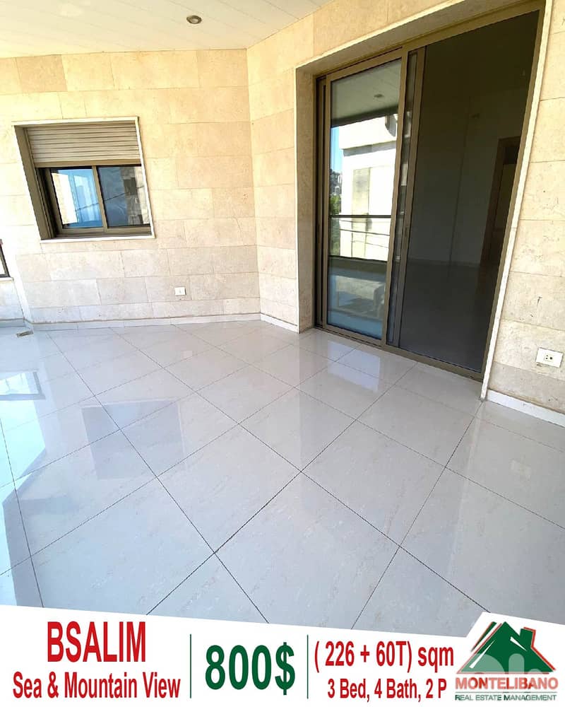 226 sqm Apartment For Rent in Bsalim with 60 sqm Terrace + View !!! 0