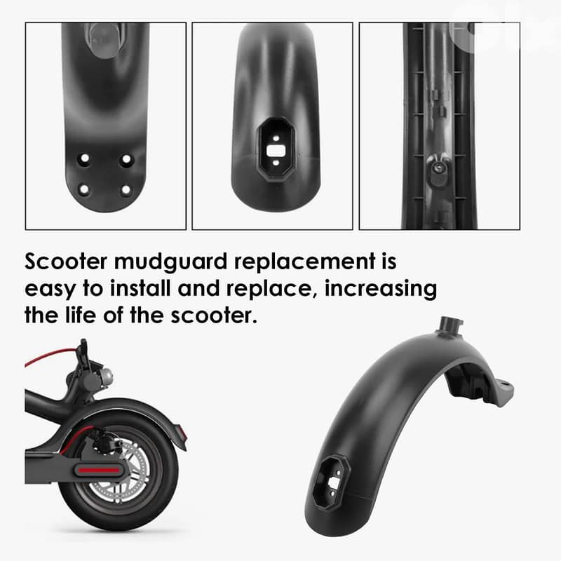 Electric Scooter Rear Mudguard Black Fenders Bracket Scooter Parts 3