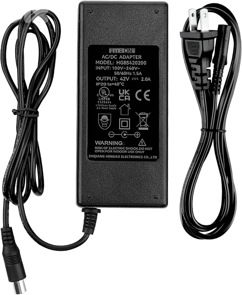 Electric Scooter Power Adapter 42V-2A Compatible with M365 Spare Parts 3