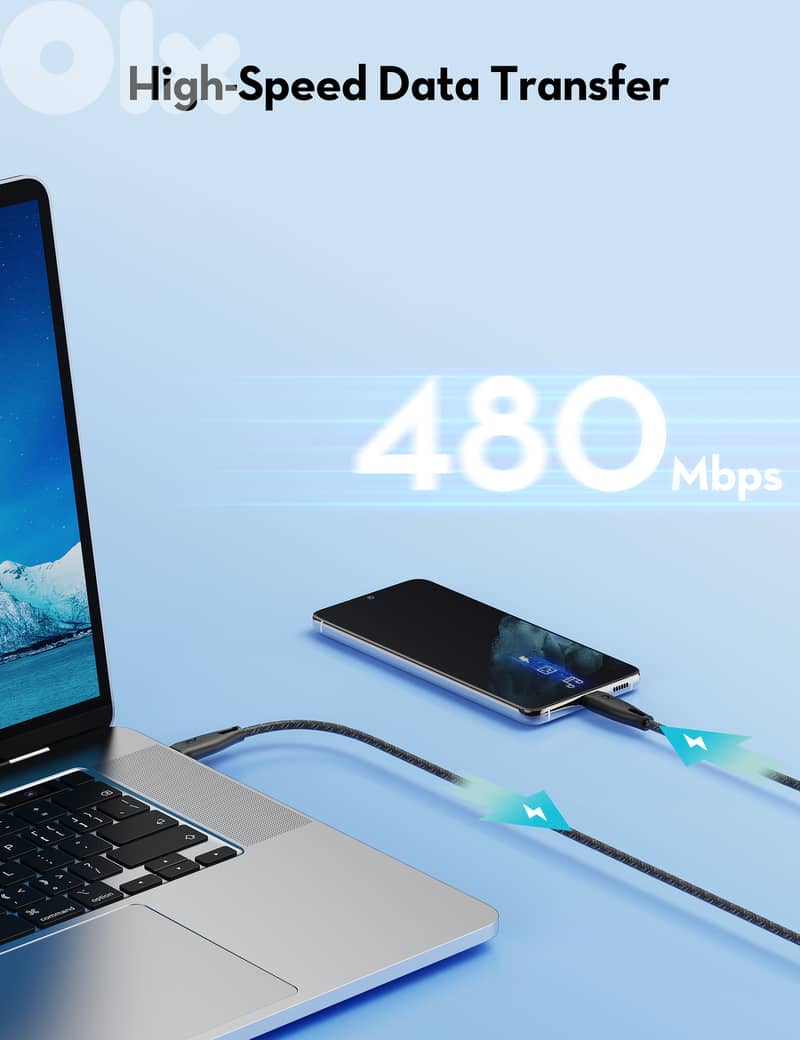 RAVPower USB C to USB C | 1.5M | 100W | Braided 3