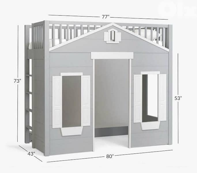 original pottery barn playhouse loft bed 1