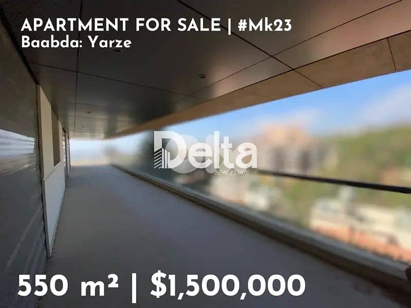 luxury apartment for sale in Al-Yarzeh, Baabda / اليرزة، بعبدا 0