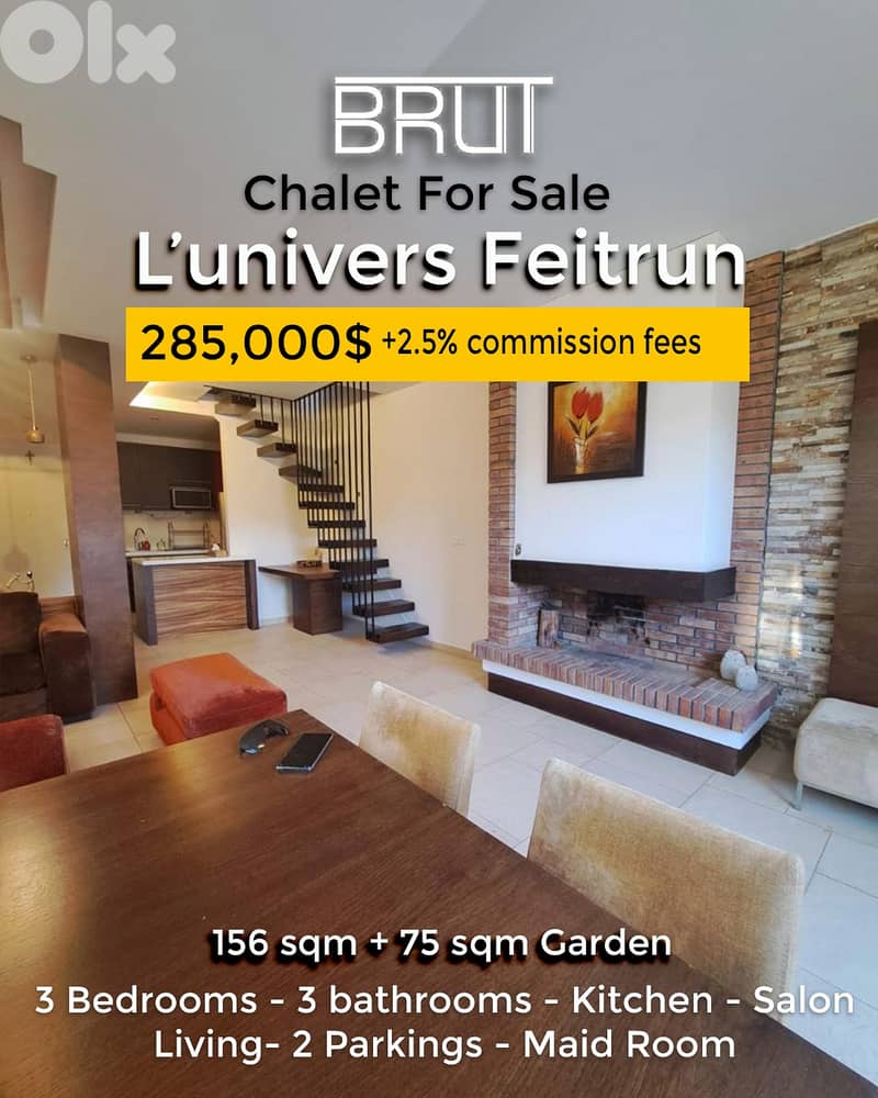 Furnished chalet for sale in Lunivers project Feitrun 0