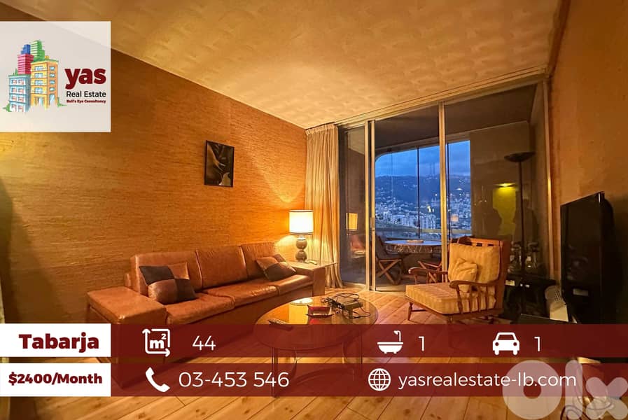 Tabarja 44m2 | Rent|Decorated Chalet | Sea View | Prime Location|RA/IV 0