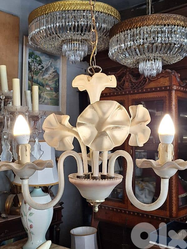 murano flower shaped small chandelier 2