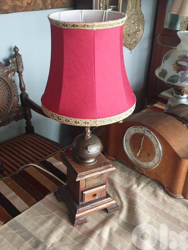 coffee grinder base wood lamp 1