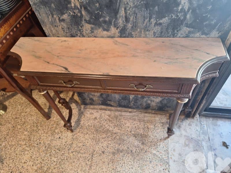 wood and marble console 3