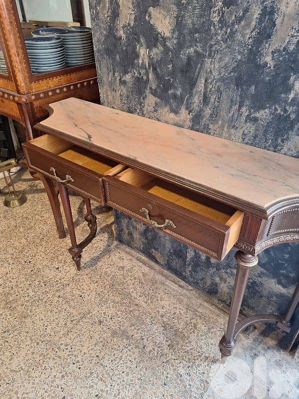 wood and marble console 4