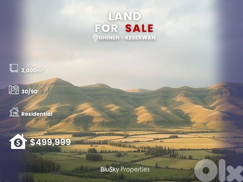 Land For SALE In Ghine أرض للبيع #CA 0