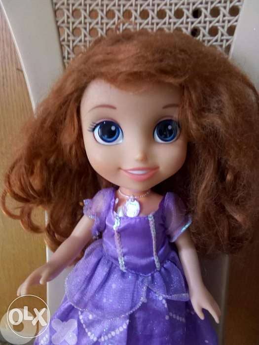 Princess SOFIA TALKING EN+FR 33Cm Mechanism Still Good Toy doll=18$ 2