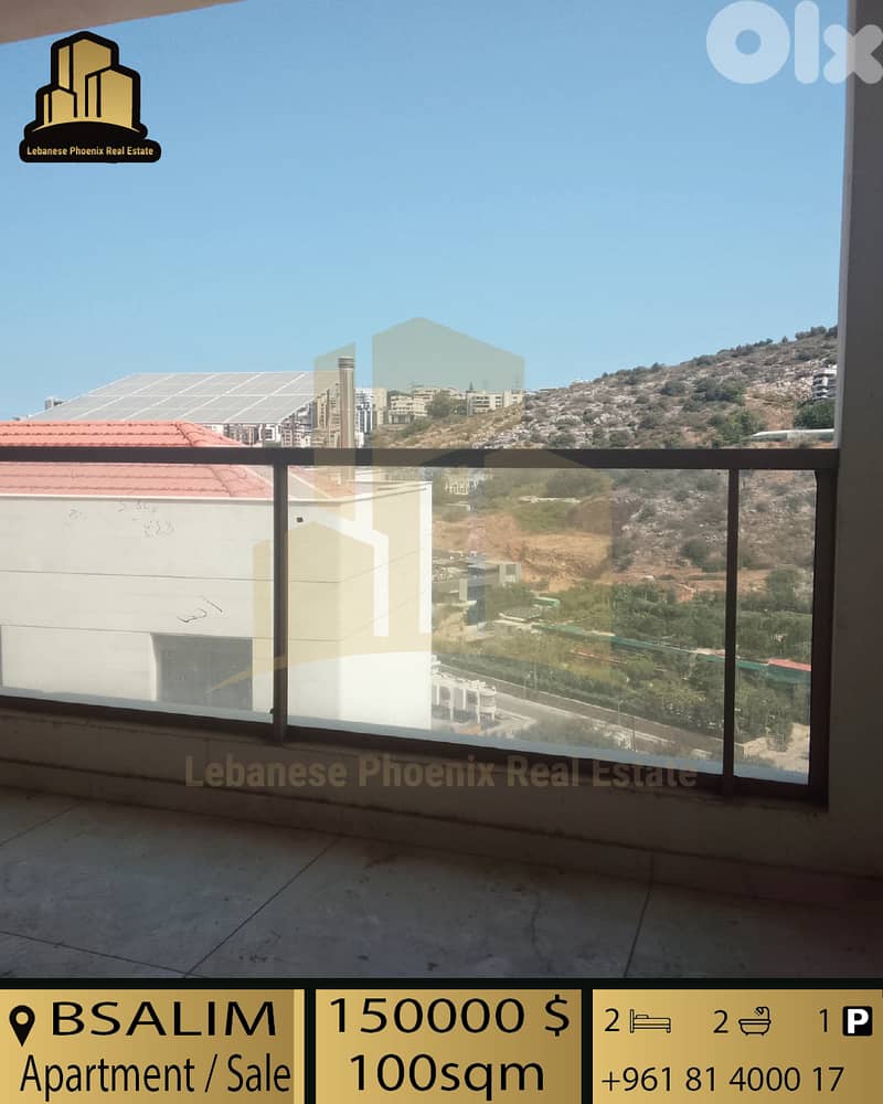 Brand New 100sqm Apartment for sale in Bsalim with open mountains view 0