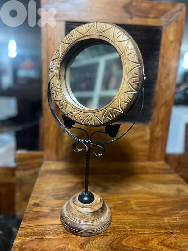 mirror stand wood 0