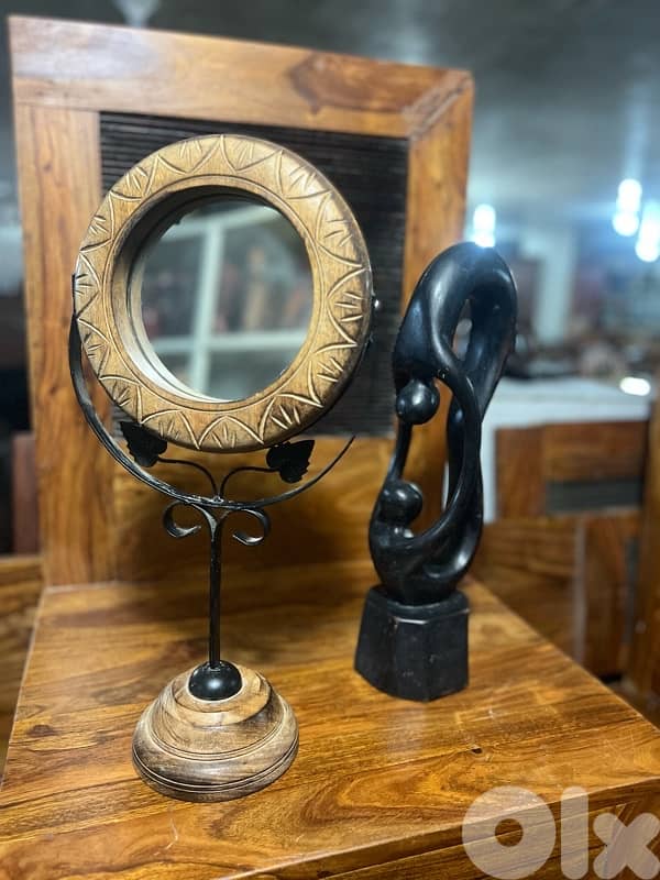 mirror stand wood 3