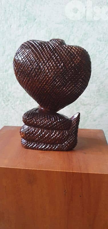 snake cobra abanos strong wood hand made 1