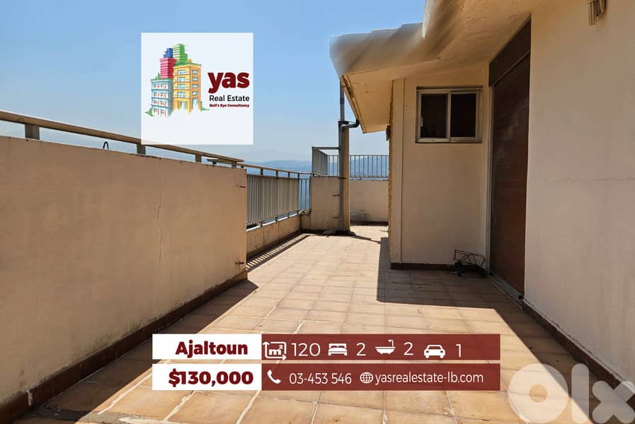 Ajaltoun 120m2 | 90m2 Terrace | Panoramic Mountain View | TO 0