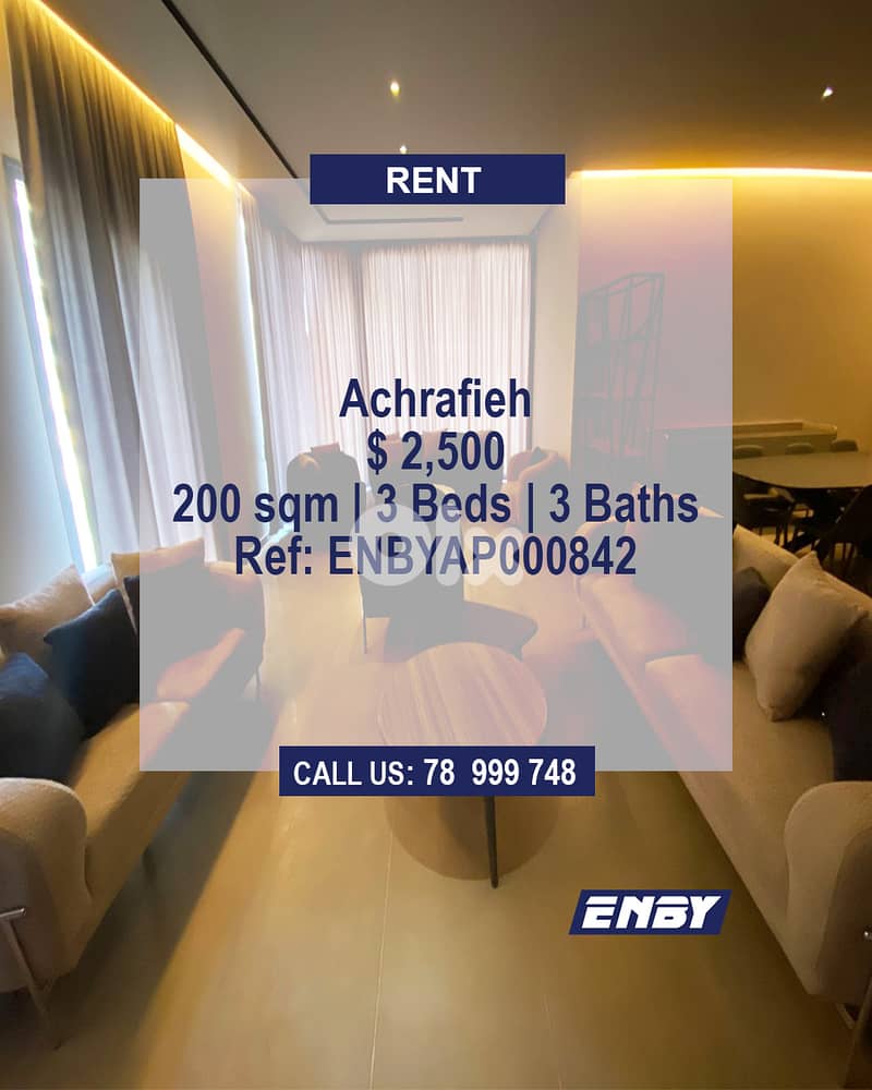 Apartment for rent in Achrafieh | Fully Furnished | Prime Location 0