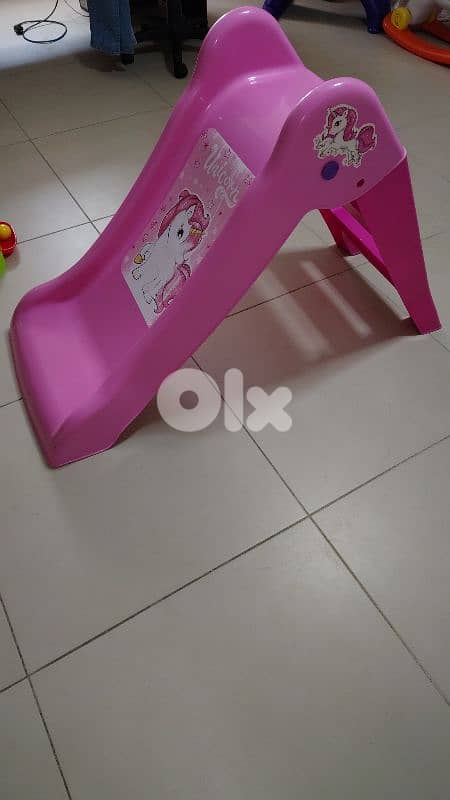 Unicorn Pink Baby Slide 2