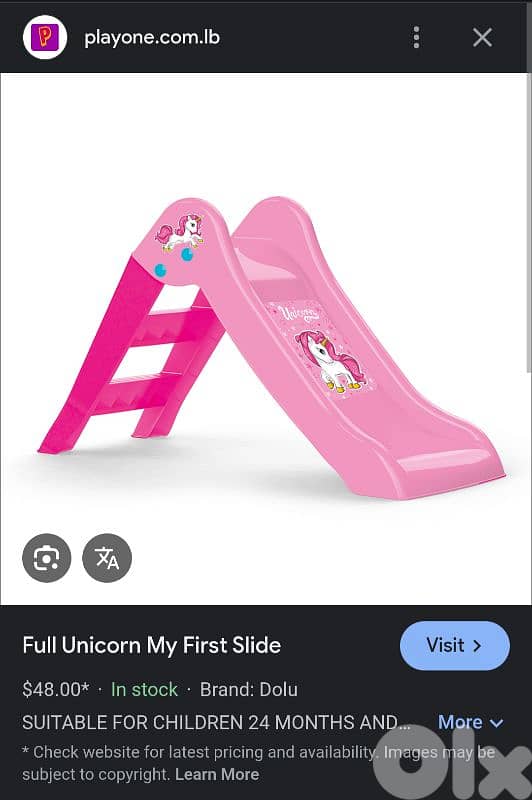 Unicorn Pink Baby Slide 4