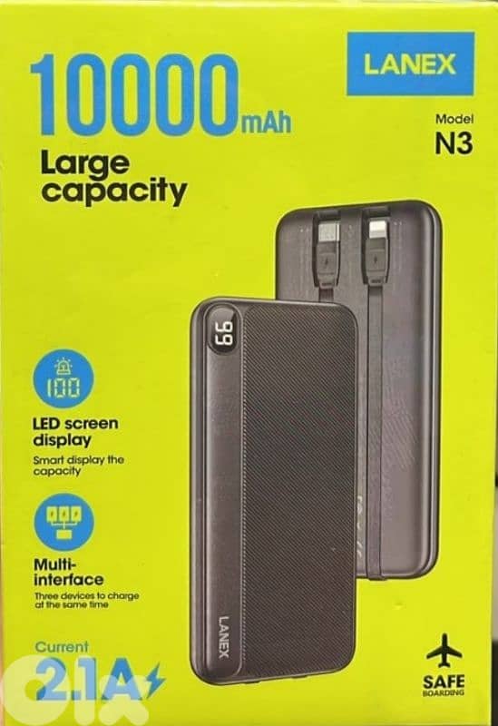 LANEX 10000mAh N3 Power Bank (10W) 0