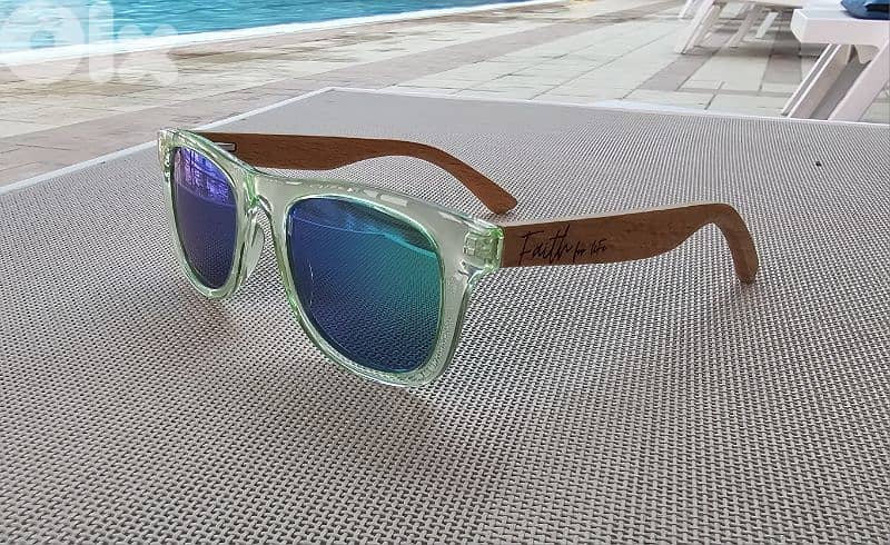 FAITH BRAND  Polarized anti UV rays, wooden Sunglasses for kids 2