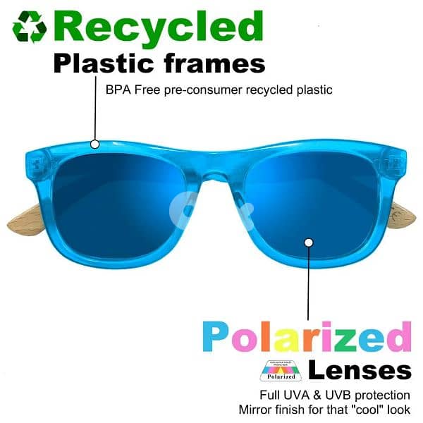 FAITH BRAND  Polarized anti UV rays, wooden Sunglasses for kids 7