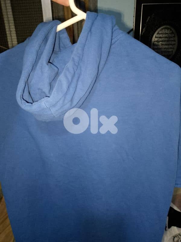 Blue hoodie. 1