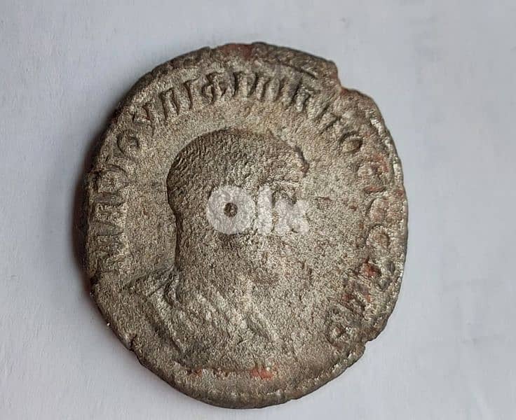 Philip II Augustus Ancient  Roman Silver  Billion Coin year 247 AD 0