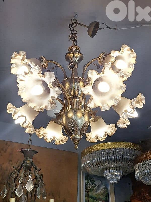 flower shaped lamps brass chandelier 1