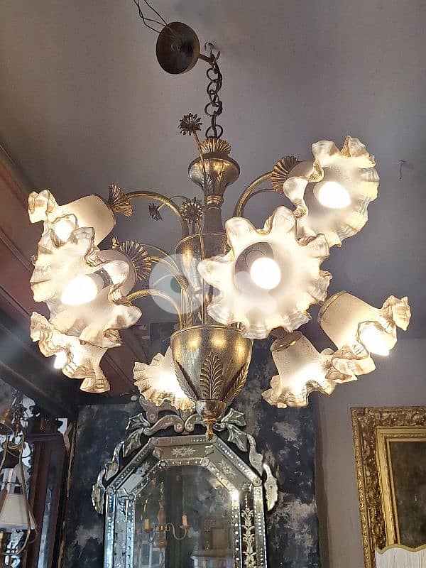 flower shaped lamps brass chandelier 3